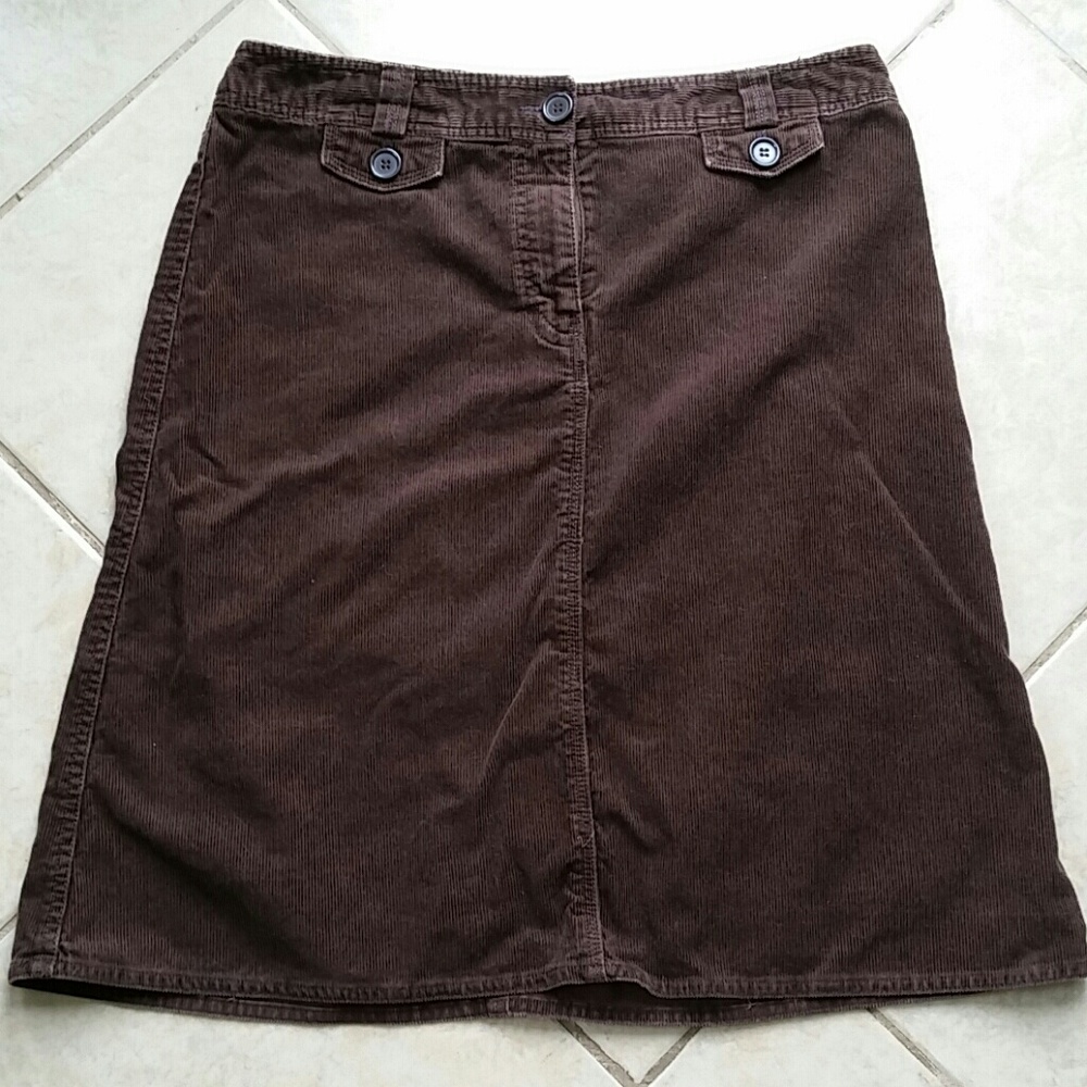 H&M Brown Corduroy Skirt